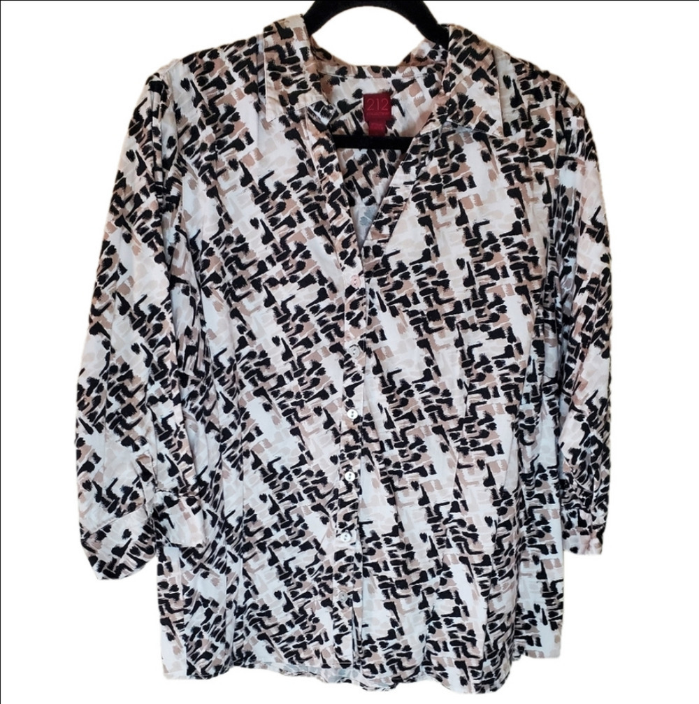 Cute Plus Size Button Down Top Size 2X